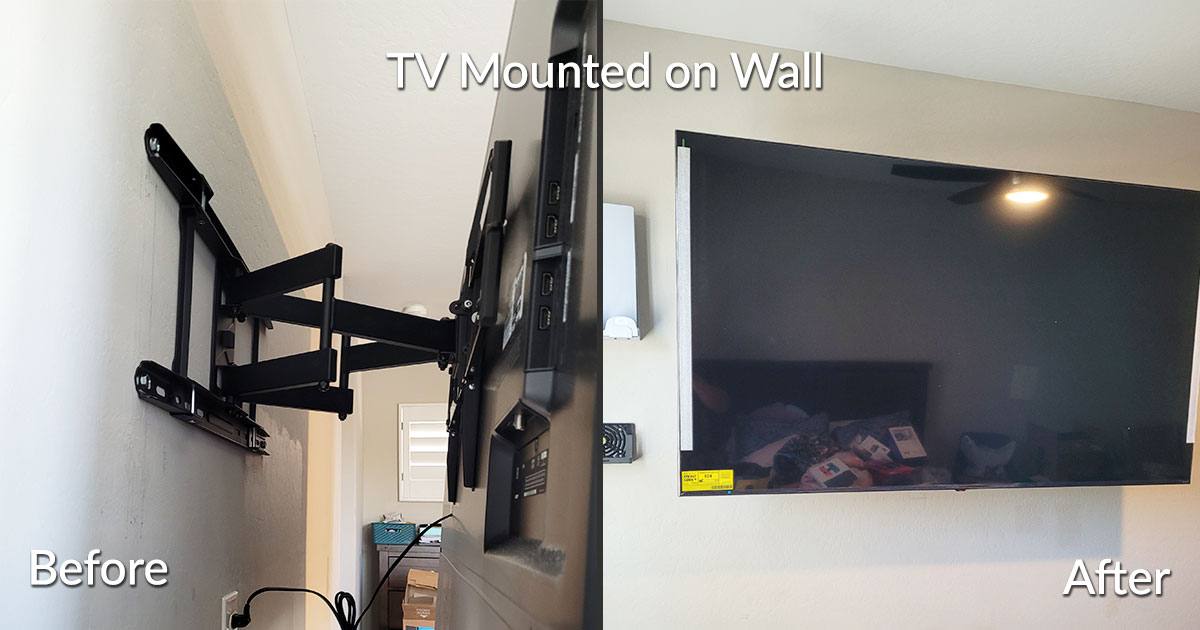 TV Mounted on Wall